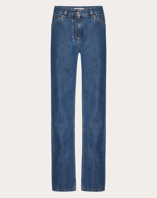 Valentino - Blue Medio Denim Pants - Denim - Woman - Ready To Wear