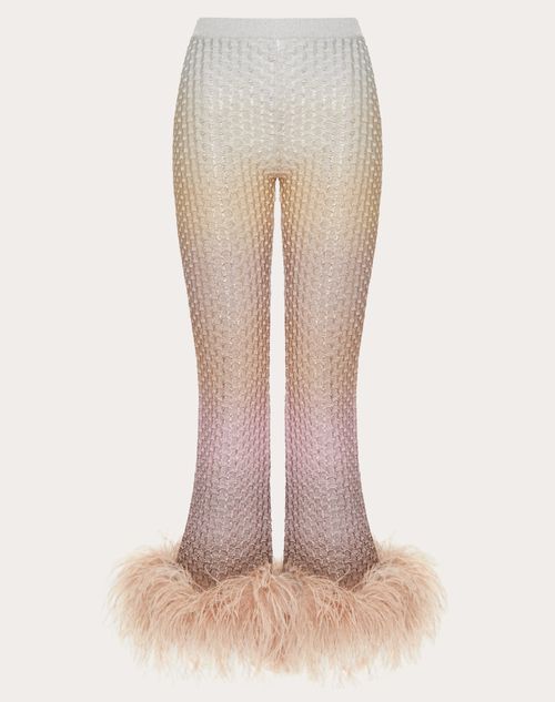 Valentino - Gradient-effect Lurex Pants - Poudre - Woman - Pants And Shorts