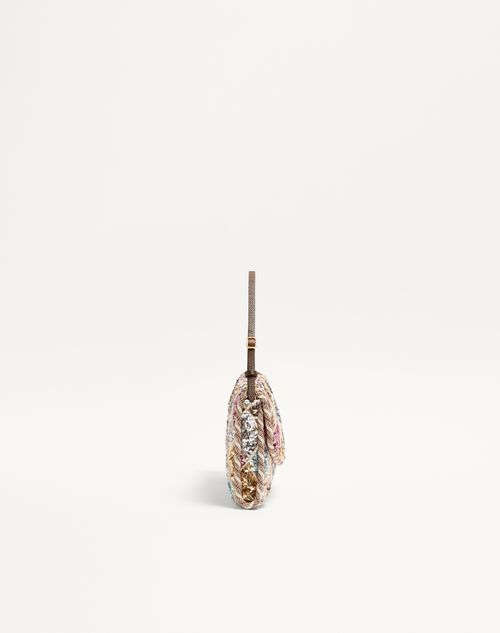 Valentino Garavani - Valentino Garavani Devain Small Shoulder Bag With Rhombelle Embroidery. - Multicolor - Woman - Clutches
