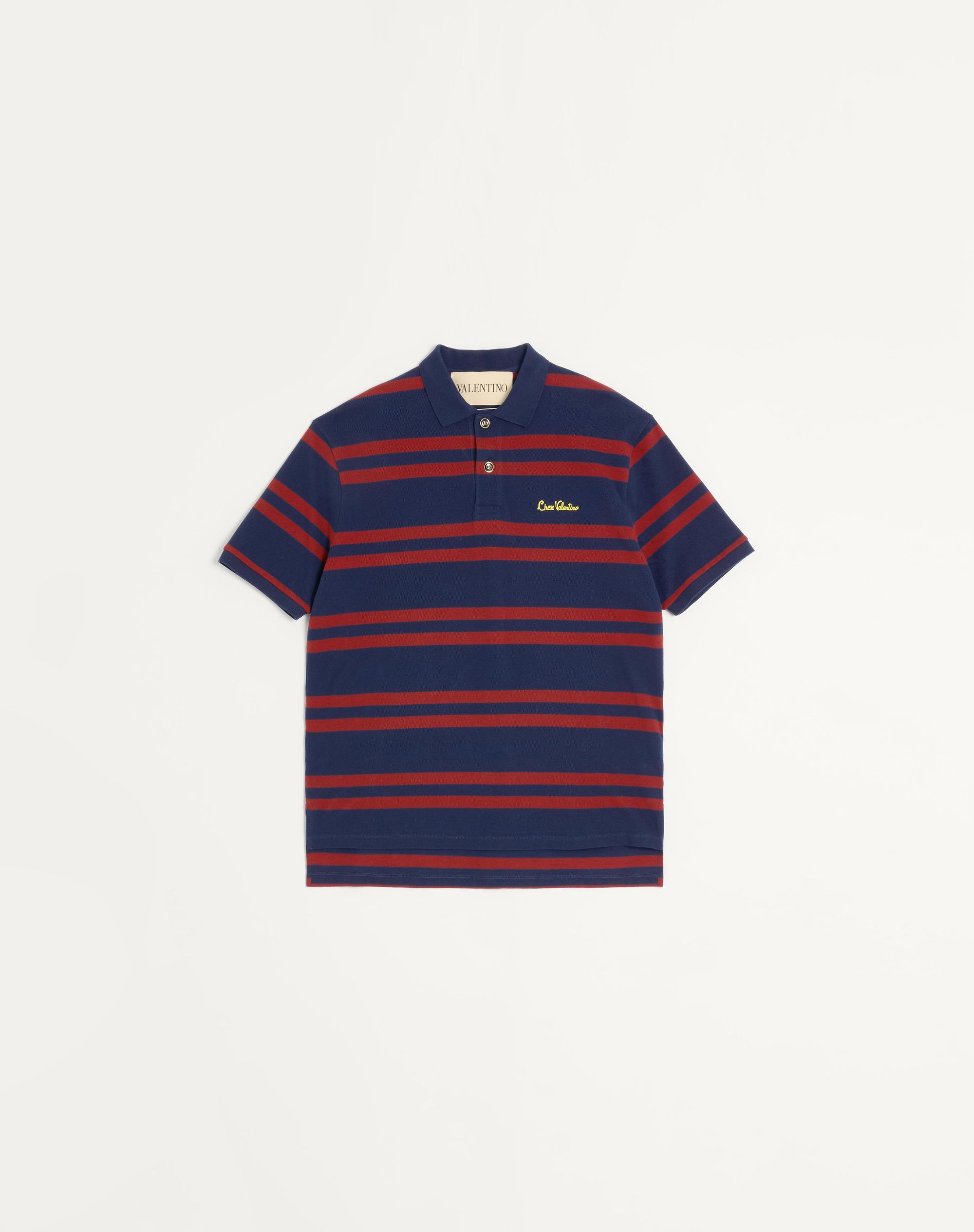 Cotton Piqu� Polo Shirt with Chez Valentino Embroidery