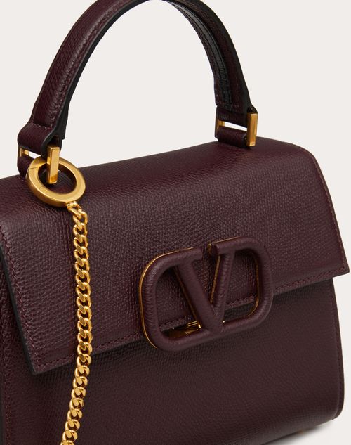 VALENTINO Vsling Small Black Leather Shoulder Bag.