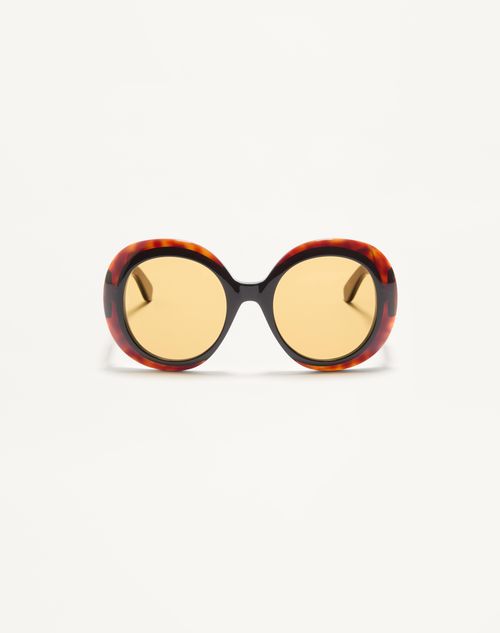 Valentino - Dramatic Round 1960s Acetate Eyewear - Havana Beige - Woman - Eyewear
