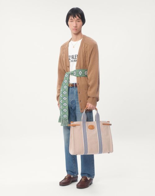 Valentino - Cotton T-shirt With Chez Valentino Print - Ivory - Man - Shelf - Mrtw - Logos & Collection - W1