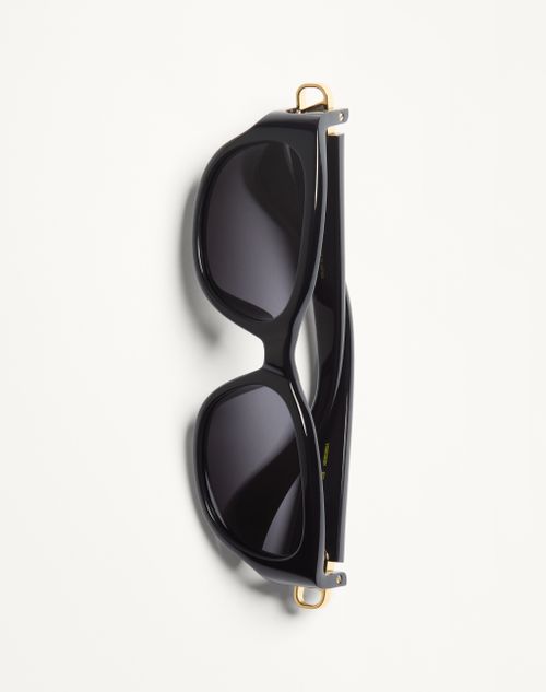 Valentino - レクタンギュラー アセテート アイウェア - ブラック/グレー - ユニセックス - アイウェア