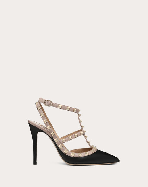 Rockstud Ankle Strap Pump 100 Mm for Woman in Poudre | Valentino US