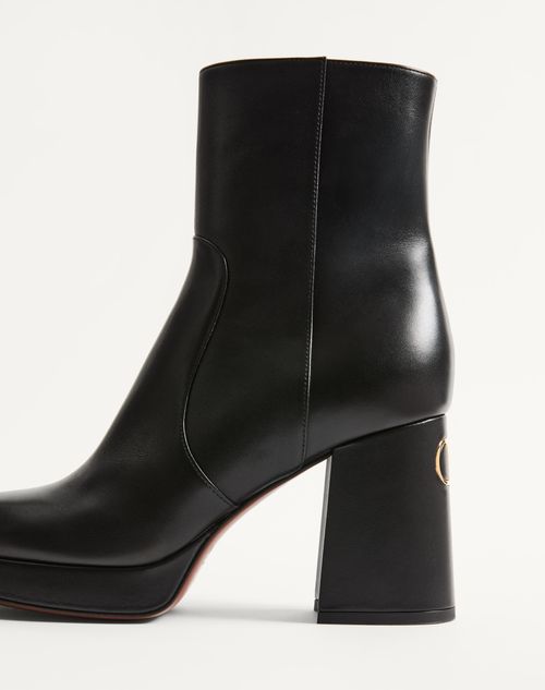 Valentino Garavani - Fawcette Platform Ankle Boot In Calfskin 90mm - Black - Woman - Boots