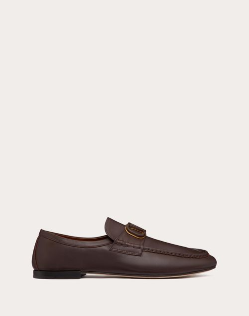 Valentino Garavani - Vlogo Signature Loafer Aus Kalbsnappaleder - Fondant - Mann - Loafers & Oxford