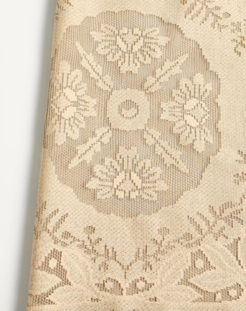 Valentino - Midi Skirt In Floral Stamp Blanket - Ecru/silver - Woman - Skirts
