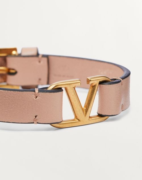 Valentino Garavani - Vlogo Signature Calfskin Bracelet - Rose Cannelle - Woman - Jewelry