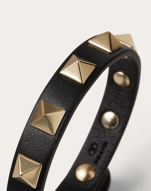 Valentino Garavani - Rockstud Bracelet - Black - Woman - Leather Bracelets - Accessories