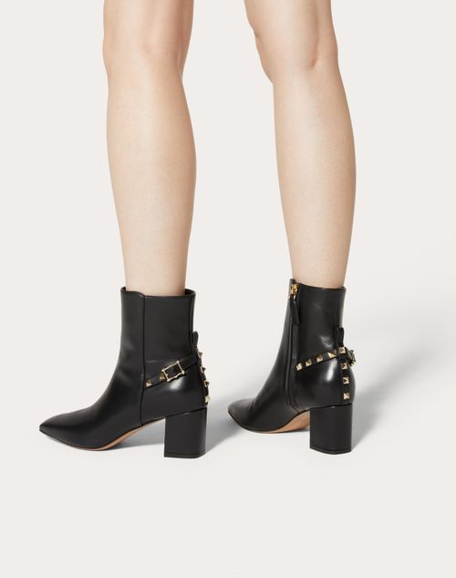 Valentino Garavani - Rockstud Nappa Ankle Boot 60mm - Black - Woman - Boots
