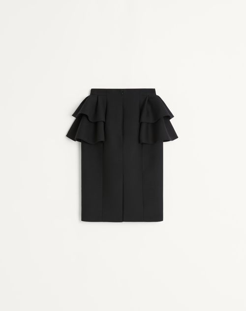 Valentino - Crepe Couture Midi Skirt - Black - Woman - Skirts