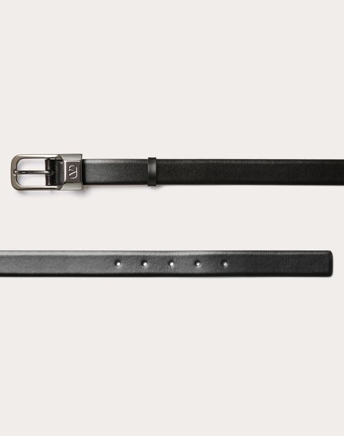Mini Vlogo Signature Calfskin Leather Belt 25 Mm for Man in