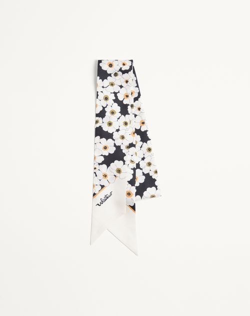 Valentino Garavani - Après L'hiver Primula Silk Bandeau Scarf
 - Black/multicolour - Woman - Soft Accessories