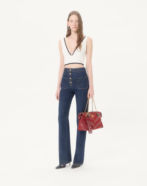 Valentino - Denim Pants - Denim - Woman - Denim