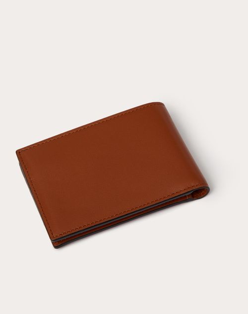 Vlogo Signature Wallet For Us Dollars for Man in Saddle Brown 