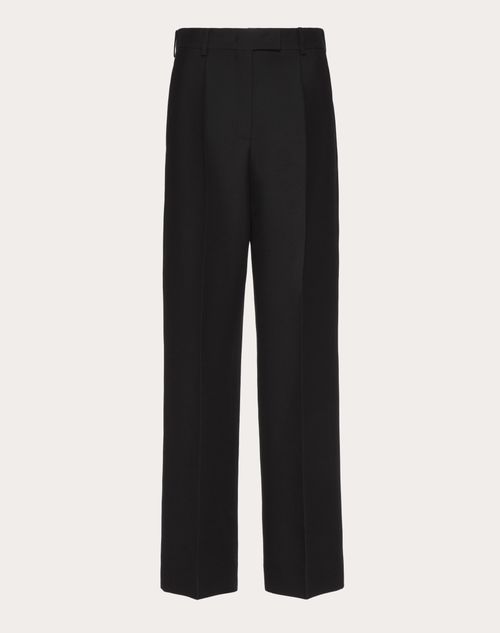 Valentino - Pantalón De Crepe Couture - Negro - Mujer - Pantalones Largos Y Cortos
