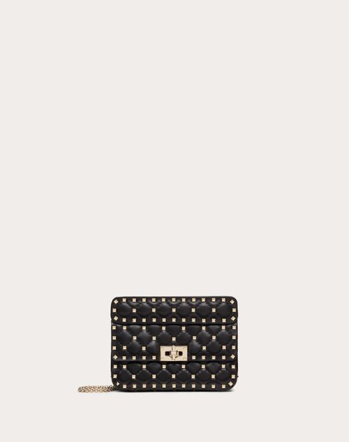 Valentino Garavani - Small Nappa Rockstud Spike Bag - Black - Woman - Shoulder Bags