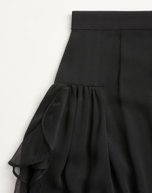 Valentino - Georgette Balloon Pants - Black - Woman - Trousers And Shorts