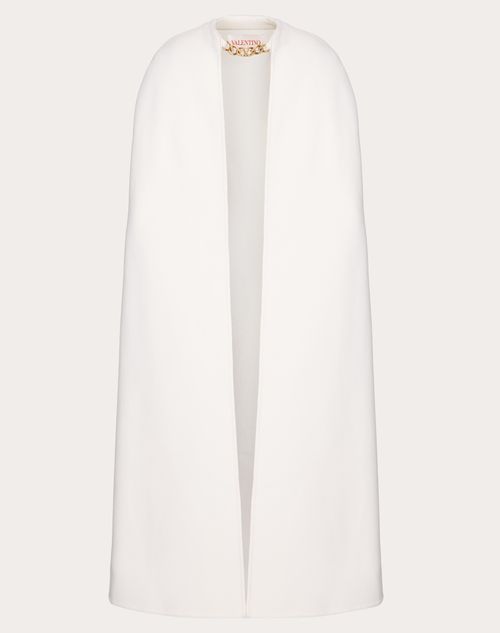 Valentino - Compact Drap Double Cape - Ivory - Woman - Coats And Outerwear