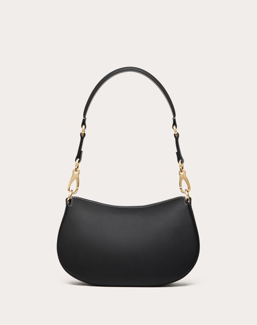 Valentino Garavani - Small Valentino Garavani Ohval Shoulder Bag In Nappa Calfskin - Black - Woman - Shoulder Bags