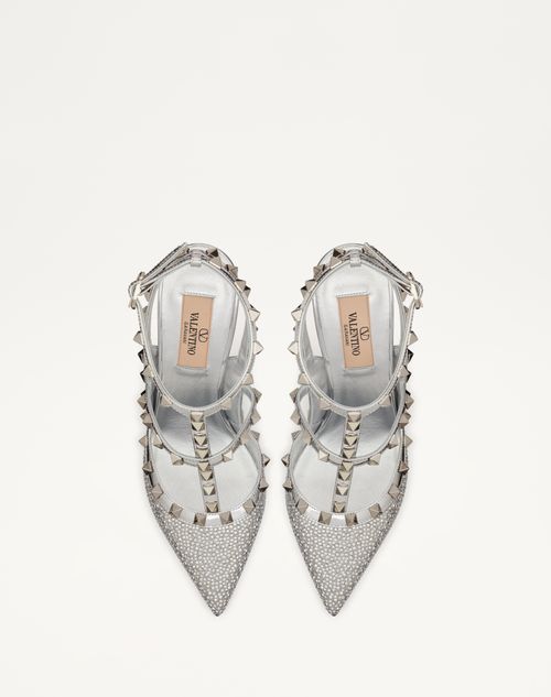 Rockstud Pumps With Crystal Embroidery And Microstuds 100mm