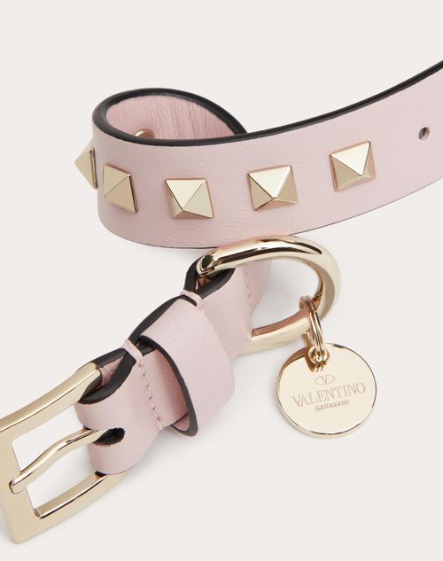 Valentino Garavani - Valentino Garavani Rockstud Pet Collar 20 Mm - Rose Quartz - Woman - Pet Accessories