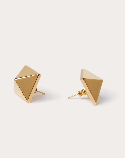 Metal Rockstud Earrings for Woman in Gold Valentino US