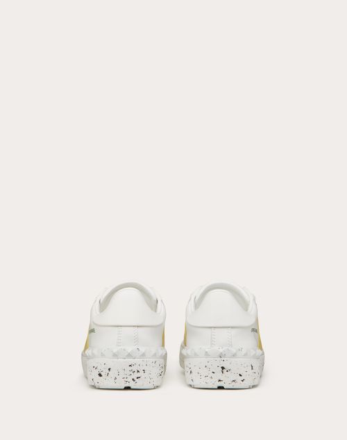 Valentino Garavani - Open For A Change Sneaker In Bio-based Material - White/lemon Cream - Woman - Shoes