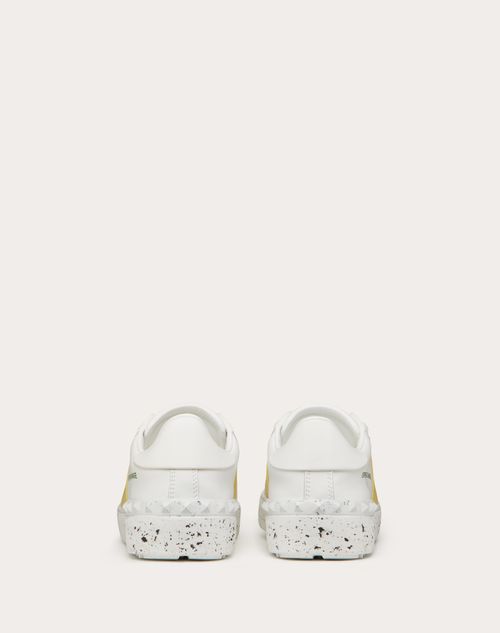 Valentino Garavani - Open For A Change Sneaker In Bio-based Material - White/lemon Cream - Woman - Woman Shoes Sale