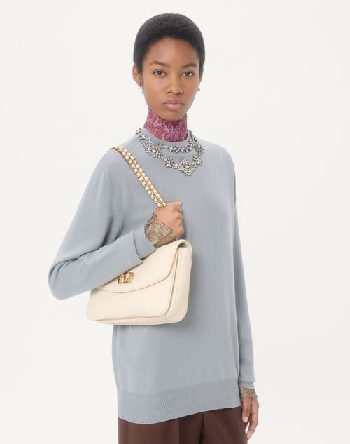 Valentino - Embroidered Wool Jumper - Grey - Woman - Knitwear