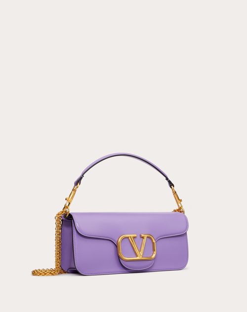 Valentino Garavani - Locò Calfskin Shoulder Bag - Purple - Woman - Shoulder Bags