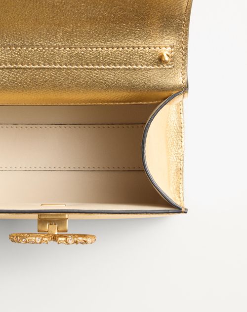 Valentino Garavani Vsling Mini Handbag In Laminated Grainy Valentino Garavani Vsling Mini Handbag In Laminated Grainy
