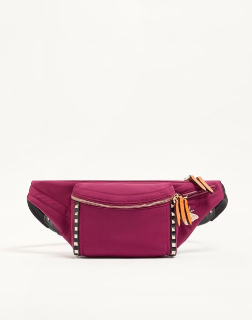 Valentino Garavani - Stud Up Waist Bag In Technical Fabric - Insolent - Man - Belt Bags