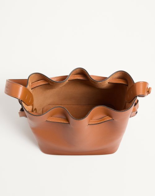 Valentino Garavani - Valentino Garavani So Seau Medium Leather Bucket Bag - Almond - Woman - Woman Bags & Accessories Sale