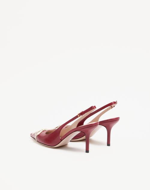 Valentino Garavani - Bepointy Slingback Pump In Patent Leather And Kidskin 80mm - Red/ivory - Woman - Pumps