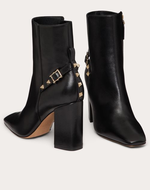 Rockstud Nappa Ankle Boot 90mm for Woman in Black | US