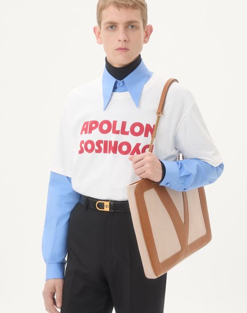 Valentino - Valentino Cotton T-shirt With Apollon/dyonisos Print - White/red - Man - T-shirts And Sweatshirts