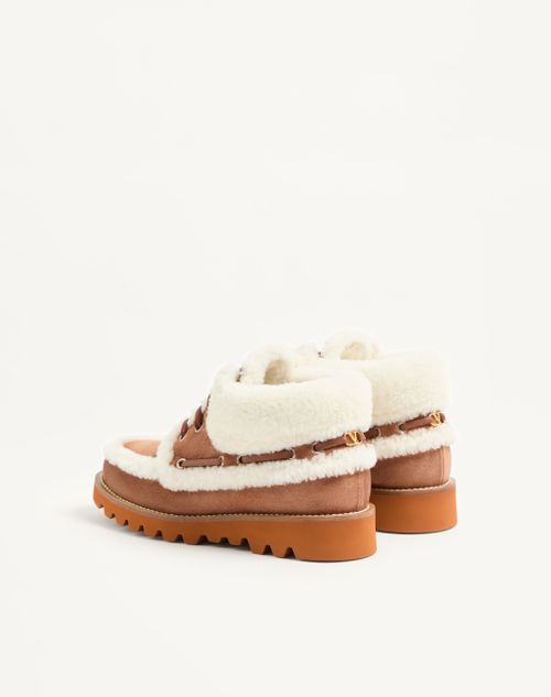 Valentino Garavani - Desert Boot - Tobacco/natural - Woman - Boots And Ankle Boots