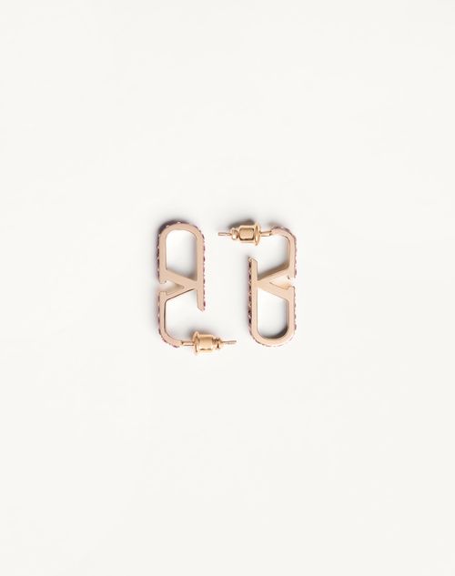 Valentino Garavani - Boucles D'oreilles Valentino Vlogo Signature En Métal Avec Cristaux Swarovski® - Or/multicolore - Femme - Bijoux Et Montres