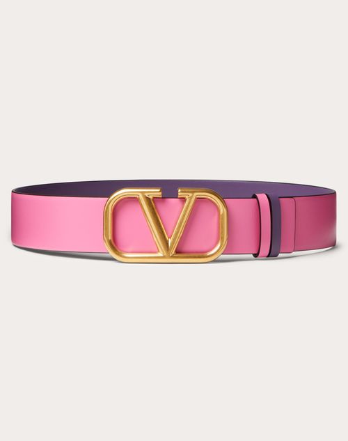 Reversible Vlogo Signature Belt In Glossy Calfskin 40 Mm for Woman in ...