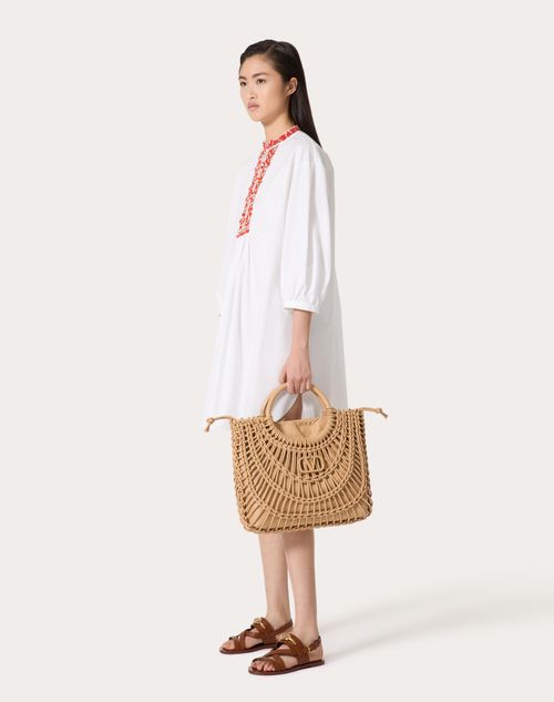 Valentino Garavani - Allknots Woven Leather Shopper - Cappuccino - Woman - Valentino Garavani Allknots