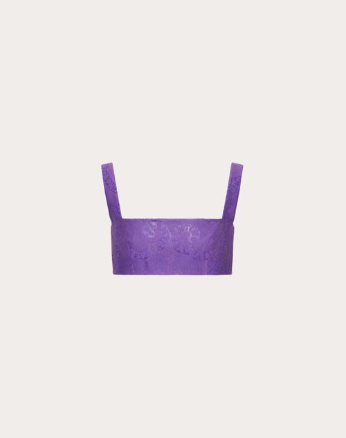 Valentino - コットンギピュールレース ブラレット - アストラルパープル - ウィメンズ - トップス