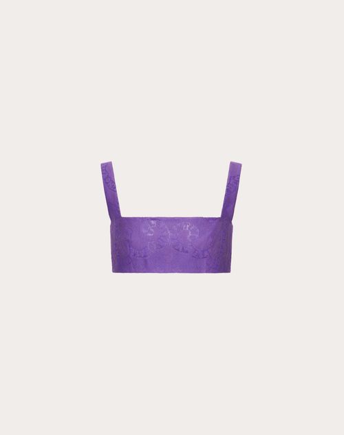 Cotton Guipure Lace Bralette for Woman in Astral Purple