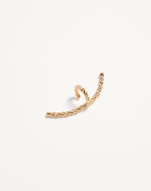 Valentino Garavani - Poetique Des Gouttes Lip Ring In Metal And Swarovski® Crystals - Gold/crystal - Woman - Woman Bags & Accessories Sale