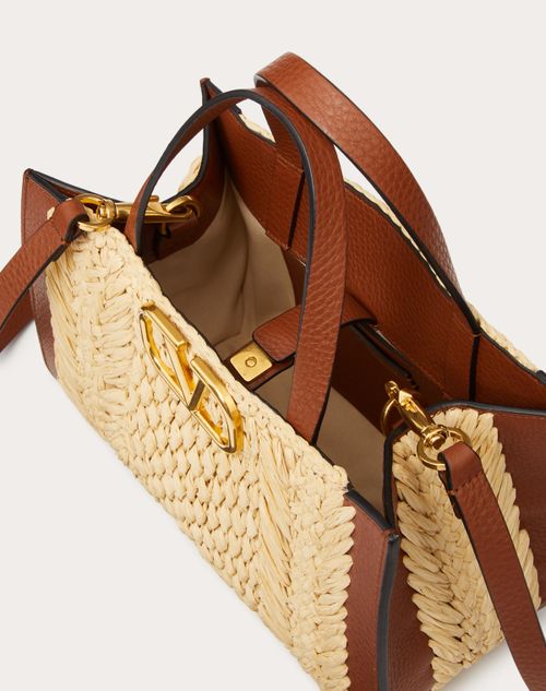 Valentino Garavani - Pecan Large Flat Raffia Pouch