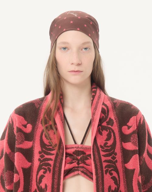 Valentino - Terry Cloth Jacket - Chocolate/coral - Woman - Jackets And Blazers