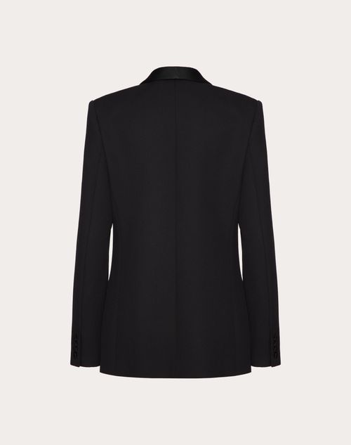 Valentino - 플루이드 캐벌리 울 재킷 - 블랙 - 여성 - 코트 / 아우터웨어