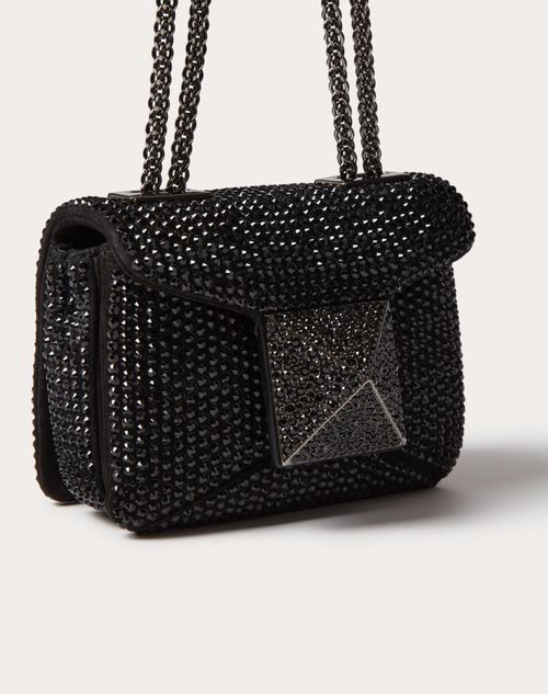 valentino garavani black studded bag