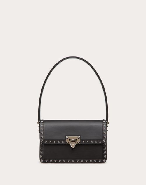 Valentino Garavani - Rockstud23 Smooth Calfskin Shoulder Bag - Black - Woman - Woman Bags & Accessories Sale